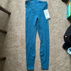 NWT- Lululemon Power Through High Rise Tight 28: Capture Blue (6)